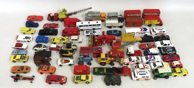 A quantity of play worn diecast vehicles, mostly C