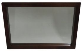 A contemporary mahogany style framed mirror, can b