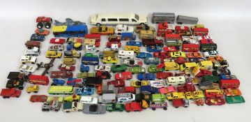 A quantity of play worn diecast vehicles, mostly C