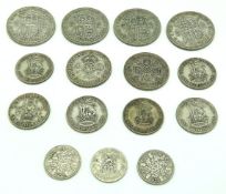 A small quantity of UK .500 silver coinage, compri