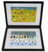 Gordon Barker (b.1960), a pair of framed acrylic p