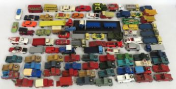 A quantity of play worn diecast vehicles, mostly C