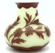 An early 20thC. continental cameo glass vase with