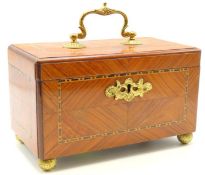 A 19thC. French Napoleon III kingwood parquetry ve