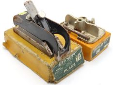 A boxed Stanely no. 75 bullnose plane & a boxed St