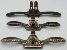 Three Prestons spokeshaves