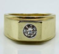 A 14ct gold Romany style ring set with approx. 0.7