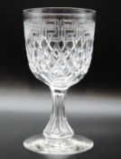 A cut glass Victorian ale goblet, 181mm tall