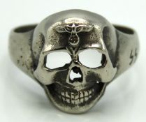 A WW2 German SS Totenkopf (Death's Head) style sil