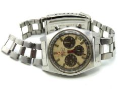 A 1969-72 Zenith Chronograph Automatic El Primero A384 wristwatch, small crack to edge of crystal, c