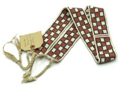 A 19thC. tribal art hand made beaded belt made by