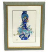 A framed Kerry Goodwin signed painting of a decons