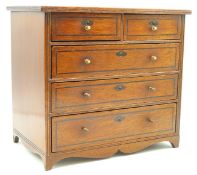 A 19thC. mahogany apprentice piece chest of drawer