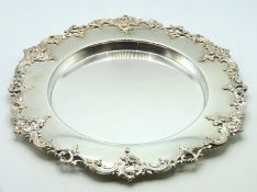 An antique heavy gauge silver plated tray with app