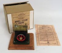 An S.E.L steam engine Minor no.1520 mounted on oak
