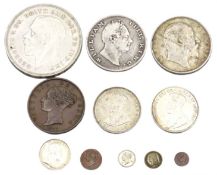 A selection of UK coinage of varying good grades i