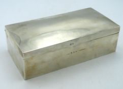 An 1891 Dublin silver cigarette box by Winder & La