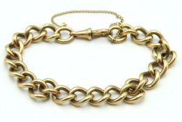 A 9ct gold belcher bracelet, 220mm long, 41.2g