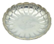 A 1936 London silver scalloped trinket dish by Wil