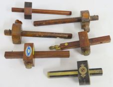 A selection of mortise & marking gauges including