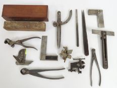 A selection of machinist & engineers tools includi