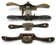 Four Stanley spokeshaves nos. 53, 64, 65 & 66