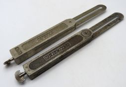 Two Stanley no. 18 sliding bevels, one stamped US