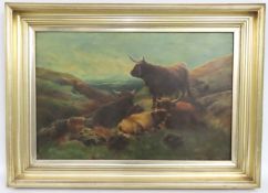 Annie Tibbetts, a framed large early 20thC. oil on