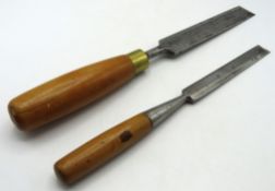 Two antique chisels: Marples, repair to chip to ha