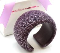 A stingray shagreen Samba cuff in lavender by A Cu