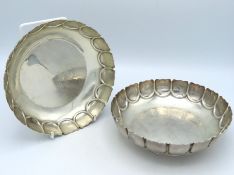 A pair of art deco period London, 1924 silver frui