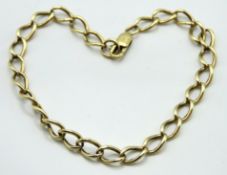A 9ct gold link bracelet, 200mm long, 6.7g