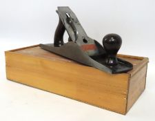A cased Stanley Bailey no. 5 1/2 plane