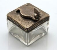 An 1820 George III London silver travelling inkwel