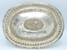 An Indian silver tray, 272mm x 206mm, 198g