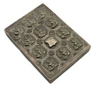 A 19thC. Indian white metal calling card case of g