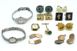 Three ladies fashion watches, one lacking strap tw