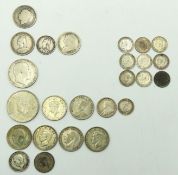 A quantity of pre-1946 UK & colonies silver coinag