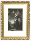 After George Romney, a framed 19thC. print of Lady