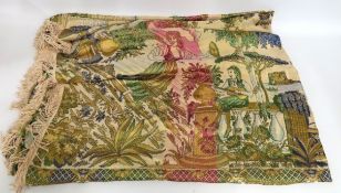 A tapestry type bed throw, 2440mm x 860mm