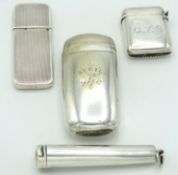 A machined decor 1965 Birmingham silver vesta by A