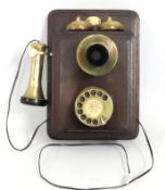 A Siemens Bros reproduction antique telephone, dia
