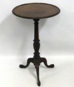 A 19thC. mahogany wine table, 710mm tall x 452mm d