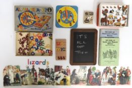 A collection of child's education items including
