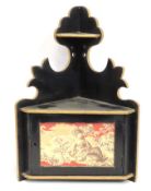 A small later painting antique corner cabinet, 550