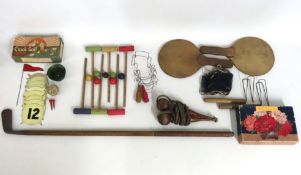 A 1950s Clock Golf game with original box, a 1950s
