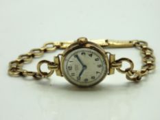 A ladies 9ct gold Prestex Sixteen wristwatch, case