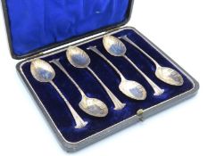 A cased 1909 Edwardian Birmingham silver teaspoons
