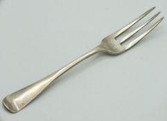 An 1831 William IV London silver fork, 21.6g