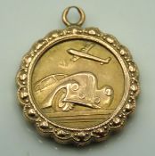 A 9ct gold St. Christopher, bail worn, St. Christo